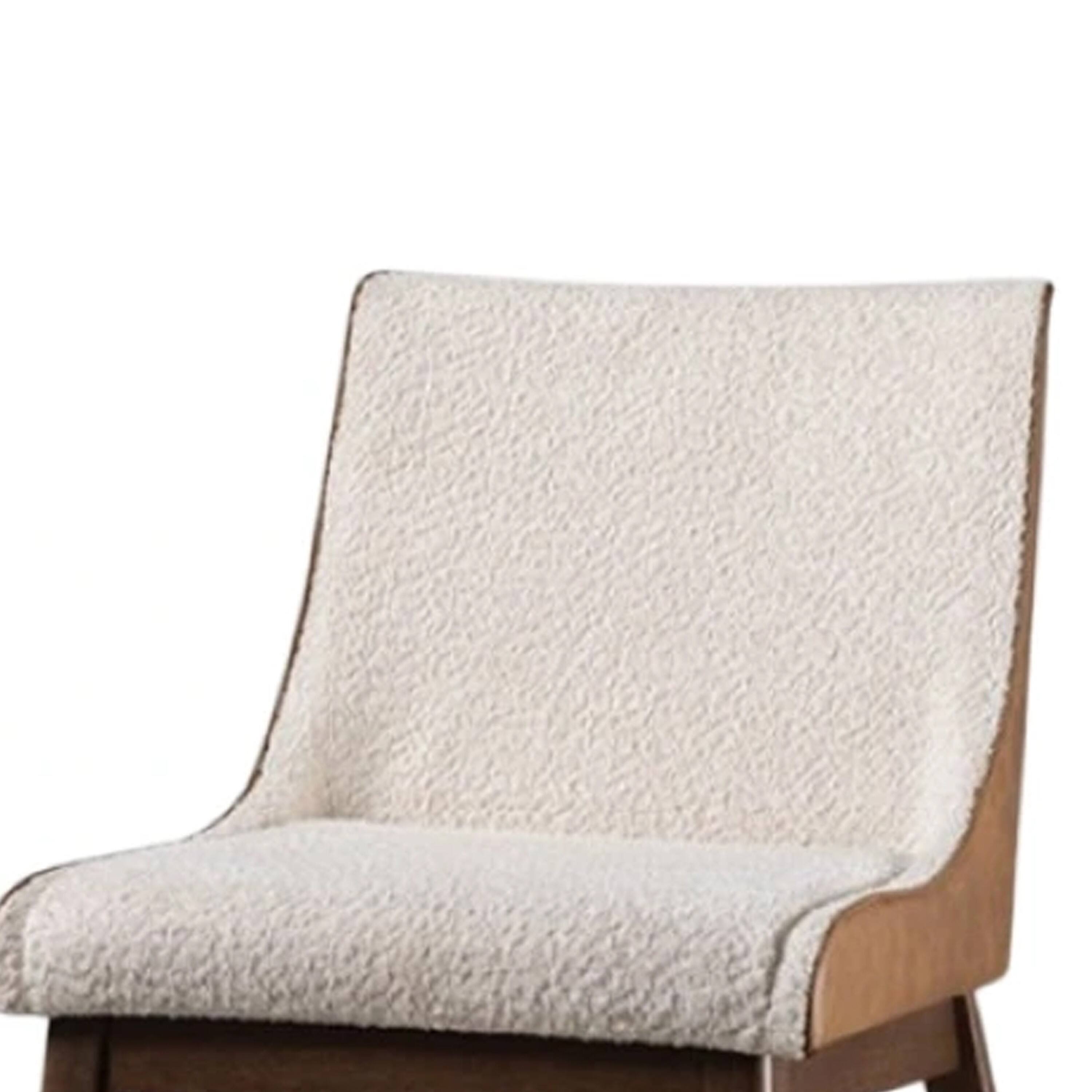 Alt View 2. Manhattan Lane - Iken Side Dining Chair Set of 2, Curved Panel Back, Walnut Brown Wood - Walnut Brown, Beige.