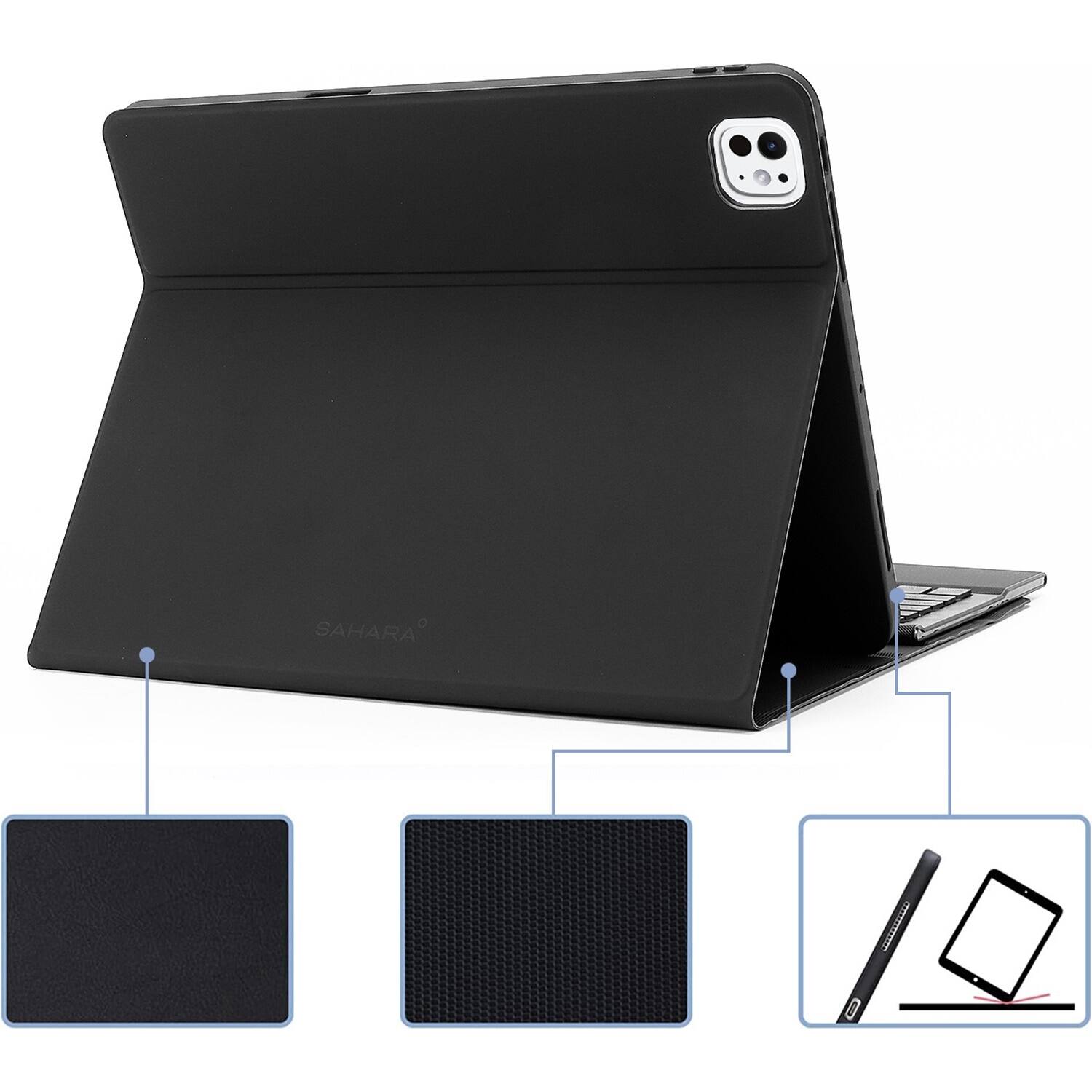 Alt View 12. SaharaCase - Navigate Series Keyboard Case with Track Pad for Apple iPad Pro (M4) 11" 2024 - Black.