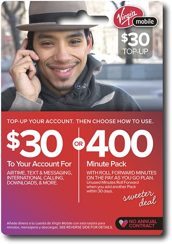  Virgin Mobile - $30 Top-Up Wireless Card