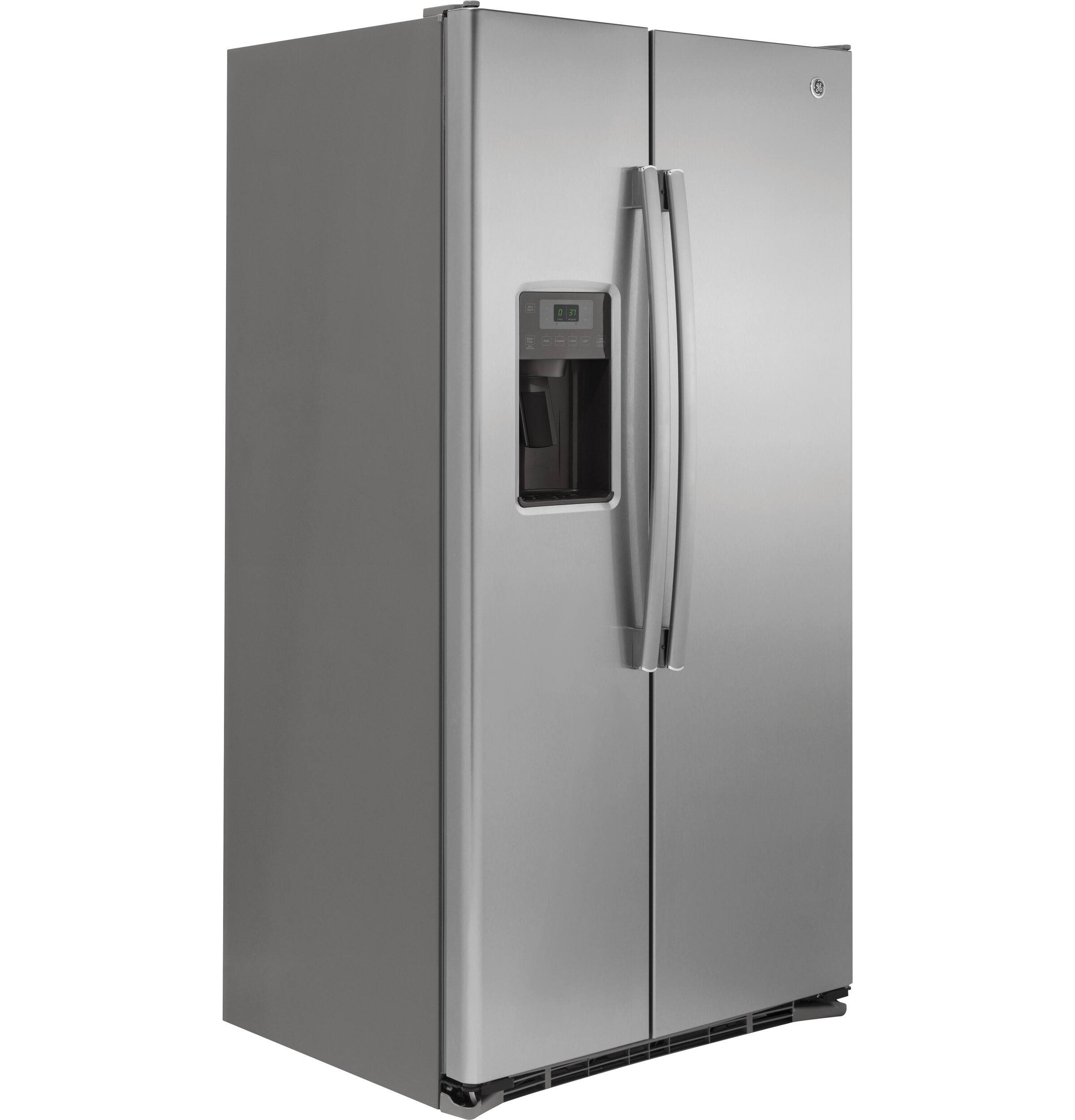 Alt View 14. GE - 21.9 Cu. Ft. Side-by-Side Counter-Depth Refrigerator - Stainless Steel.