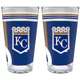 Great American Products - Kansas City Royals Two-Piece 16oz. Pint Glass Set - Multicolor