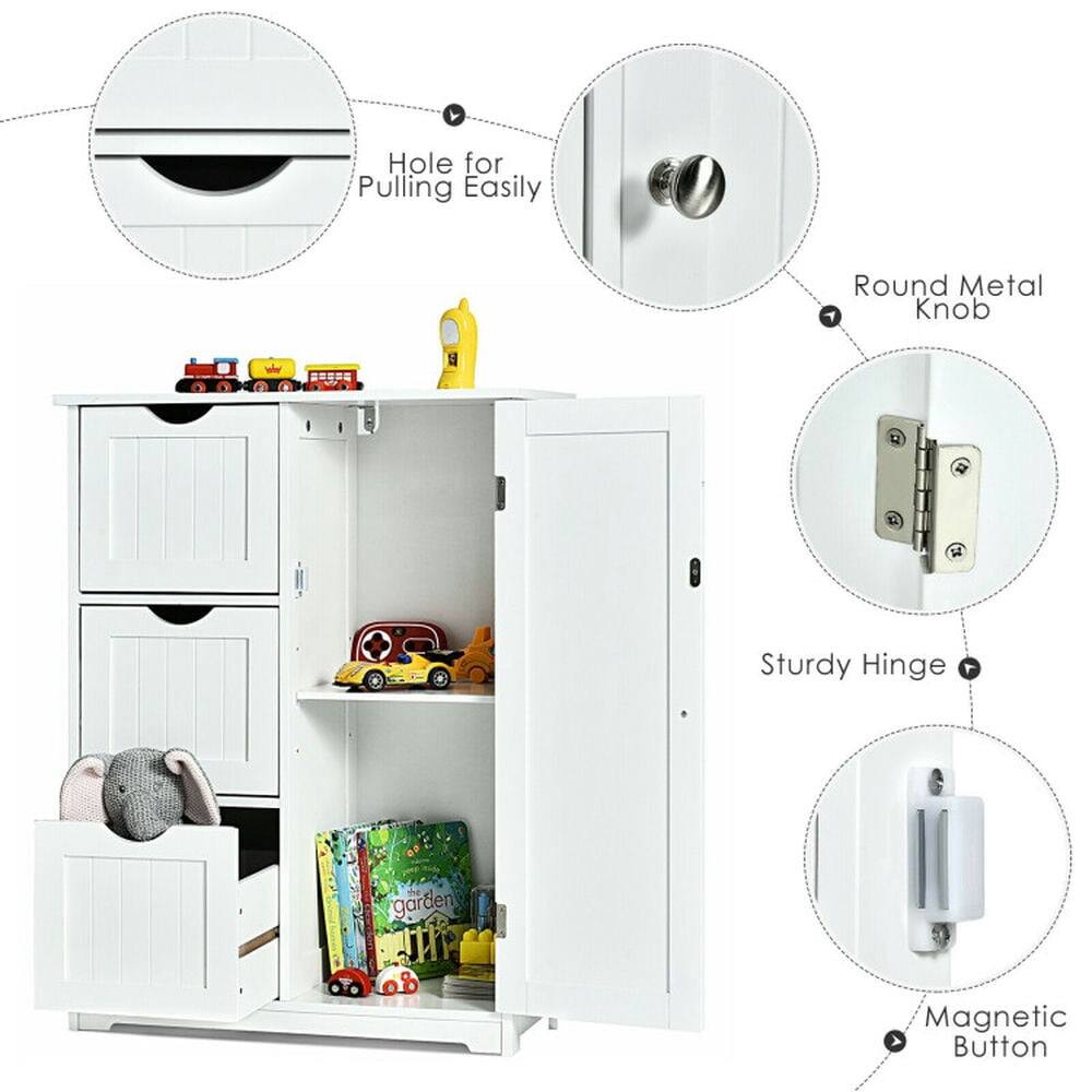 Hole for Pulling Easily  
Round Metal Knob  
Sturdy Hinge  
Magnetic Button
