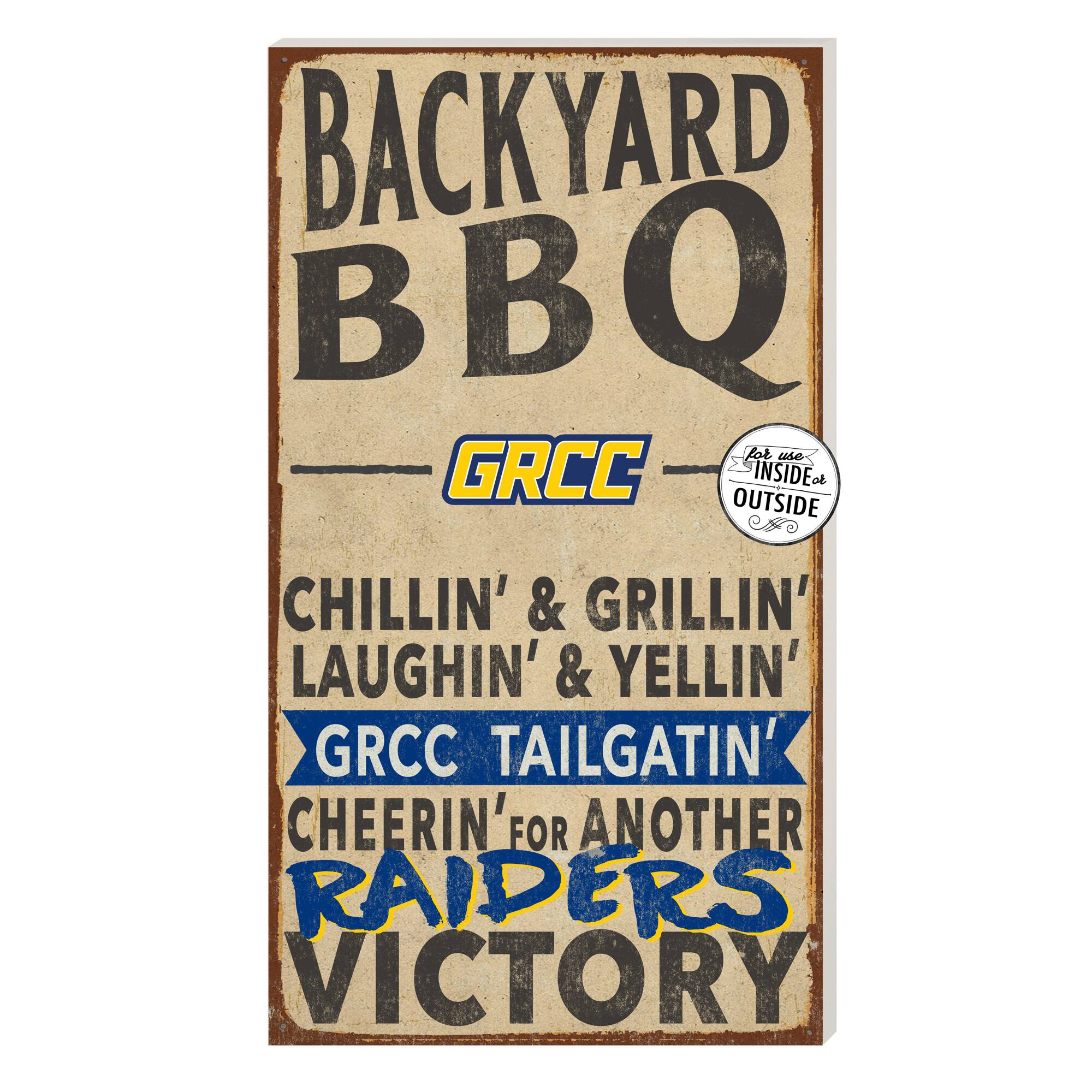 Grand Rapids Raiders 11'' x 20'' Indoor/Outdoor BBQ Sign