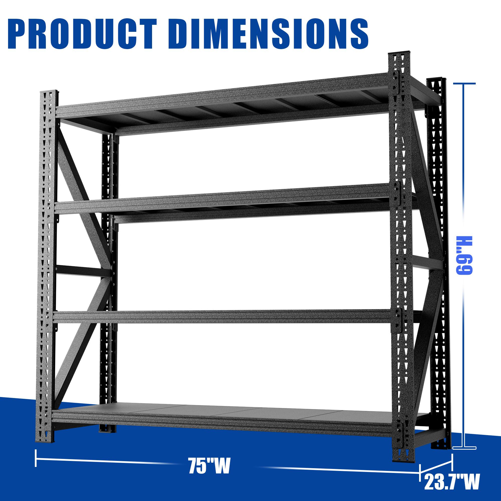PRODUCT DIMENSIONS  
H: 69"  
W: 75"  
D: 23.7"
