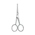 Front. ZWILLING - ZWILLING Nose Ear Hair Scissors (straight cutting edge, rounded tip for safe cutting, ergonomic shape), Premium, 4 in - Silver.