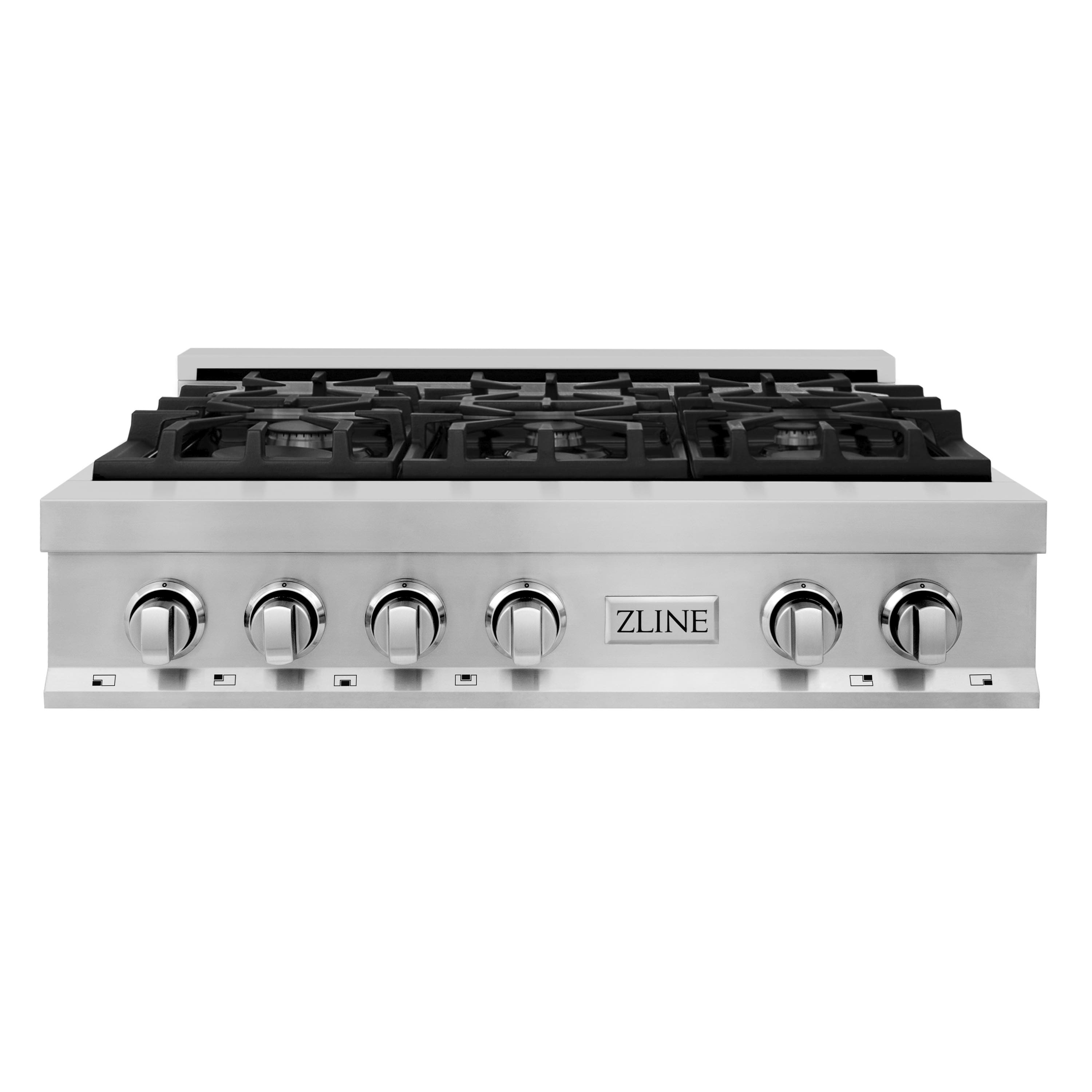 ZLINE Professional 36" Gas Cooktop with 6 Burners Black Stainless Steel