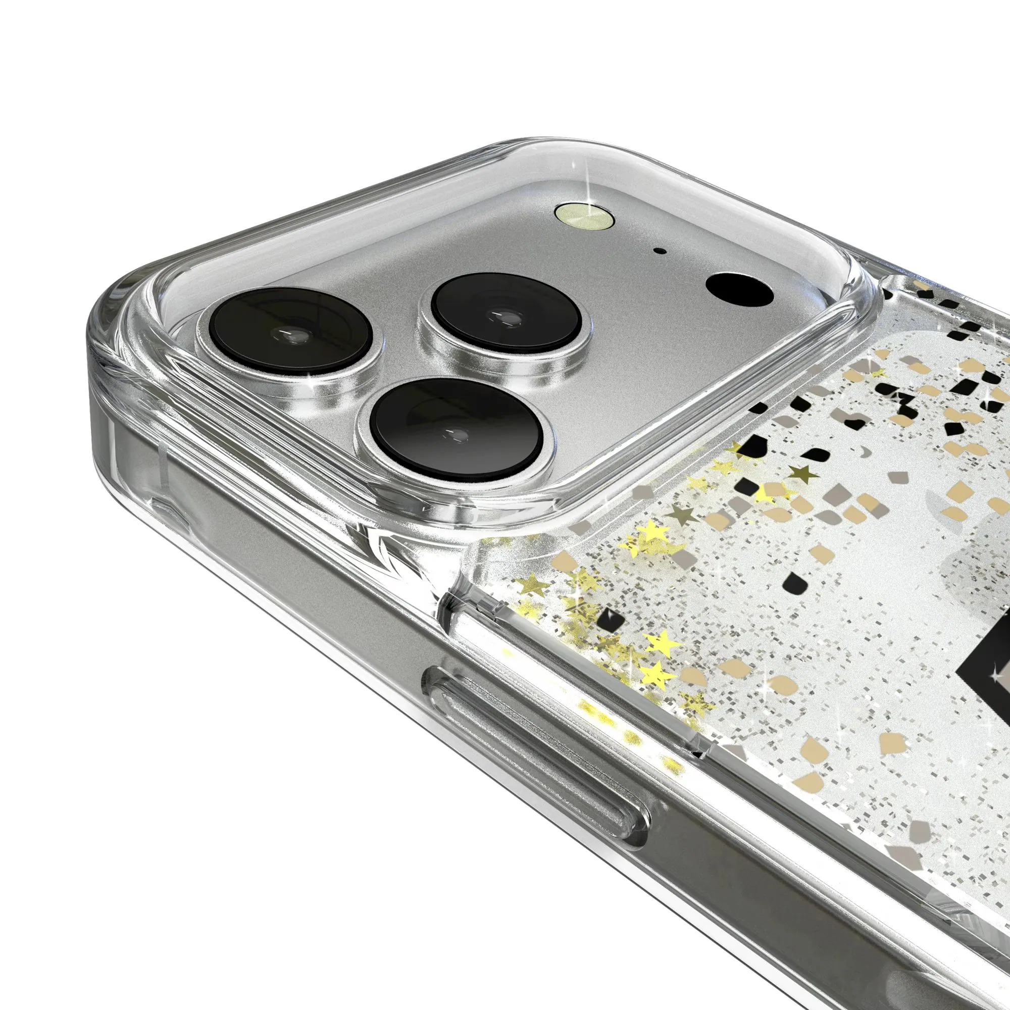 Alt View 2. Keyscaper - Purdue Boilermakers iPhone Glitter Confetti Design Case - 16 Pro Max - Multicolor.