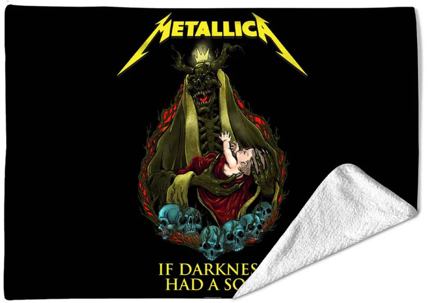 PopMarket - Metallica - Rocksax - Metallica - If Darkness Had a Son - Sherpa Fleece Blanket (60 in x 80 in) - Multicolor