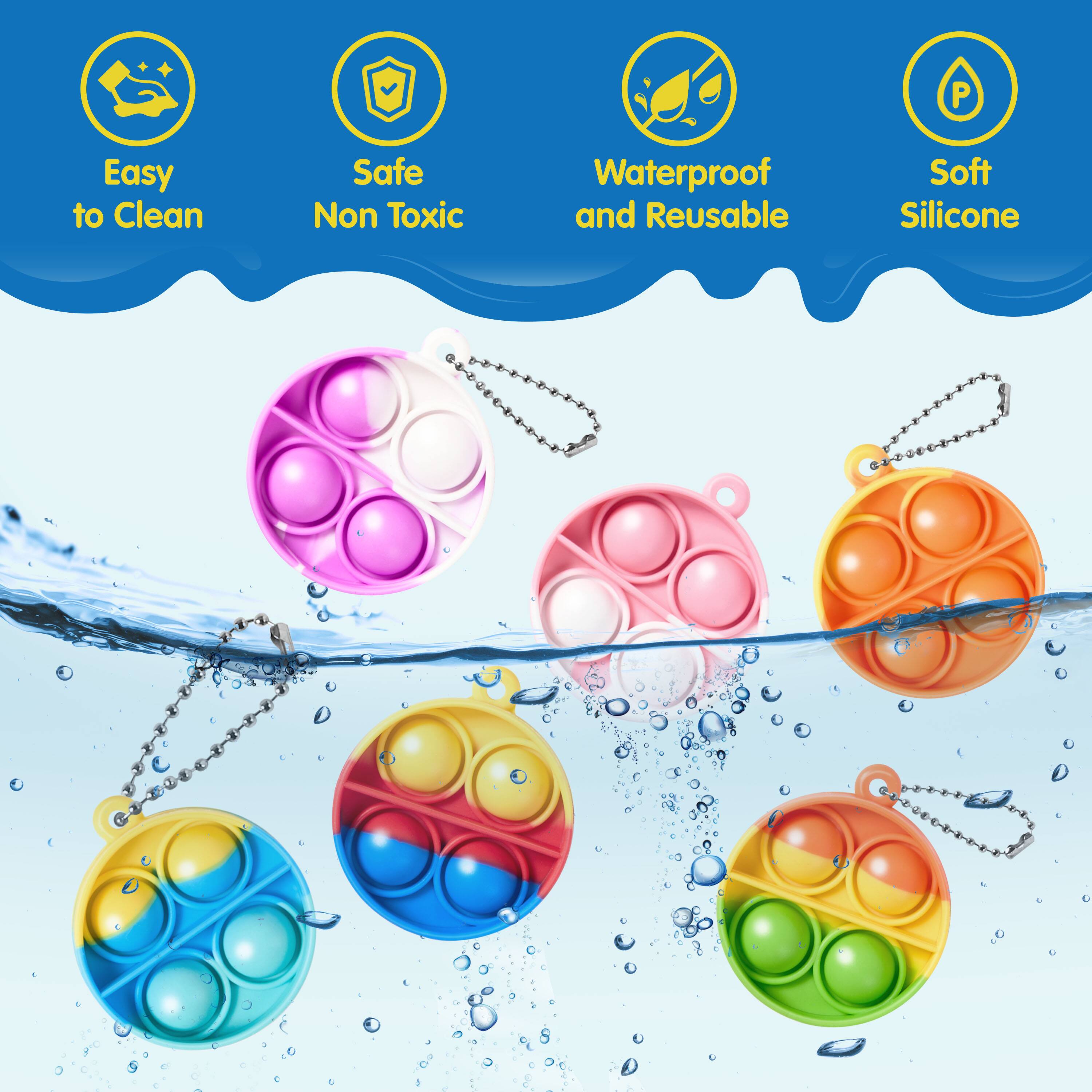 Easy to Clean, Safe, Non Toxic, Waterproof and Reusable, Soft Silicone