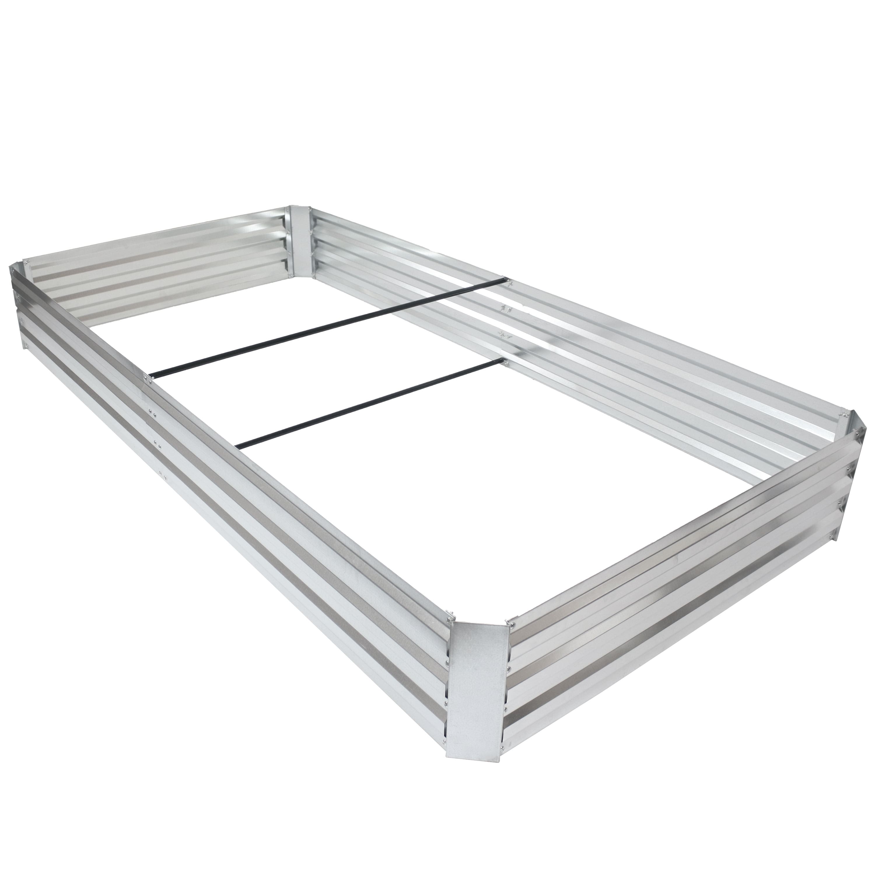 Sunnydaze - Galvanized Steel Rectangle Raised Garden Bed - 4' x 8' - Silver price history on PriceWatchPro