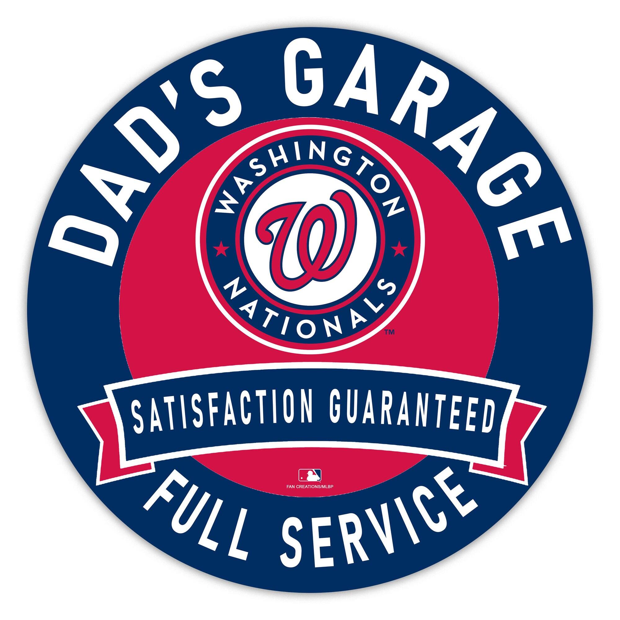 DAD'S GARAGE  
WASHINGTON NATIONALS  
SATISFACTION GUARANTEED  
FULL SERVICE