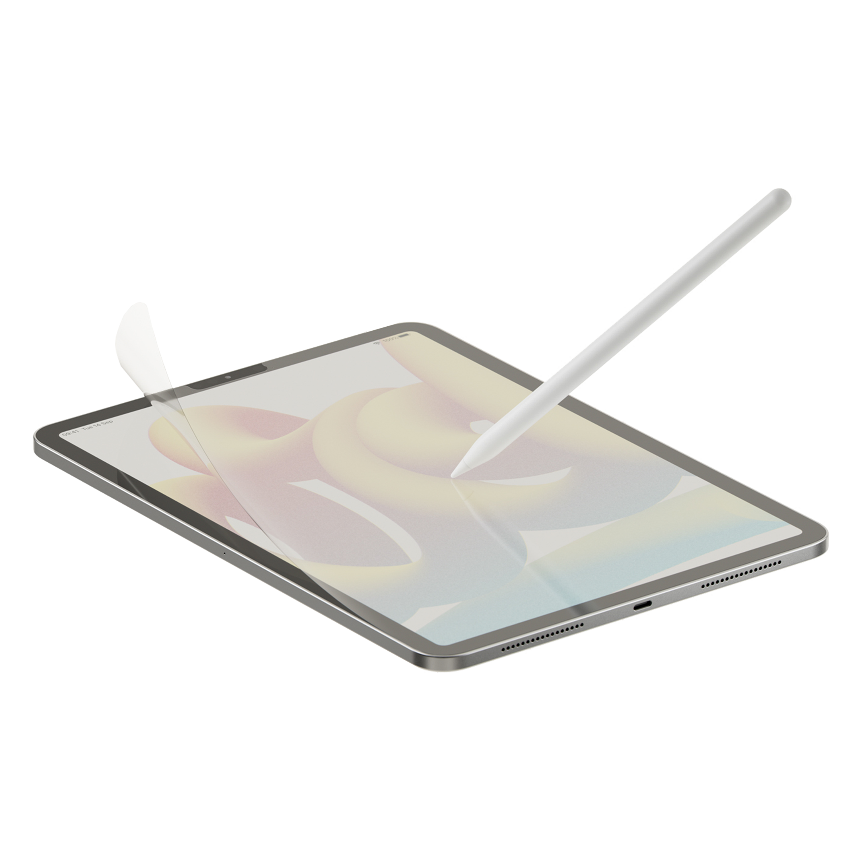 Left. Paperlike - Screen Protector 2-Pack for Apple iPad Air 13" (2024) - Clear.