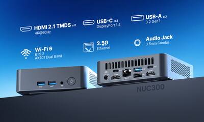 MINIX NUC300 Mini PC Desktop, Intel Core 3 N300, 16GB DDR5 RAM MINIX NUC300 Mini PC Desktop, Intel Core 3 N300, 16GB DDR5 RAM