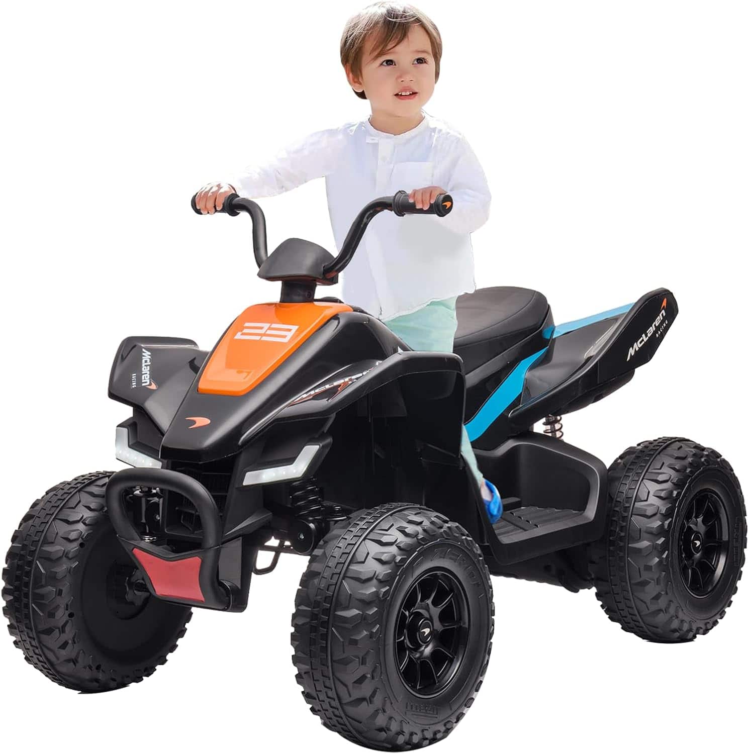 Homhougo - 12V Kids Ride On Tractor with Trailer, Remote Control, Outdoor Toy