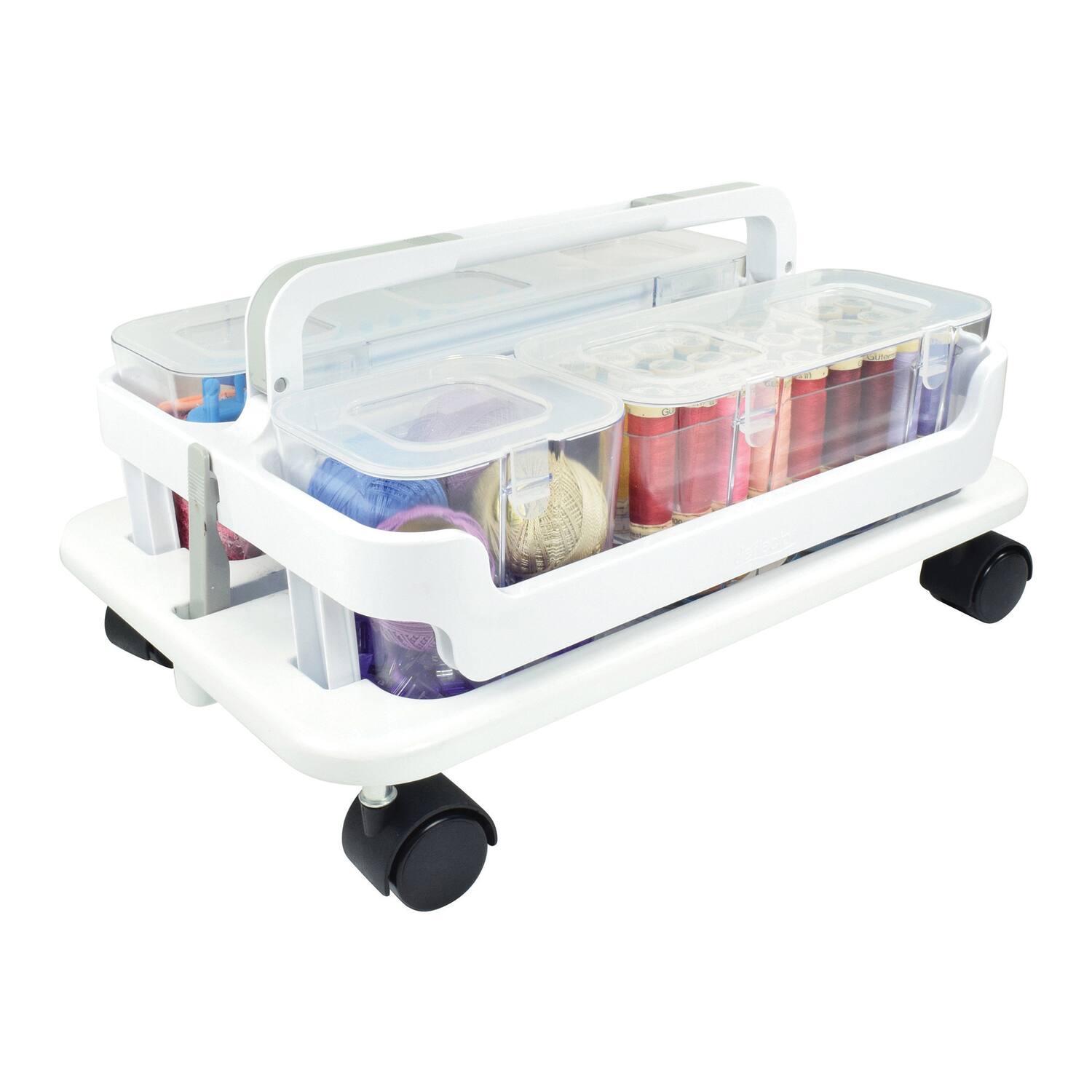 Alt View 1. Deflecto - Stack 'N Go Caddy Wheel Base - White.