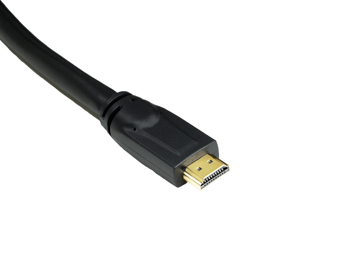 Left. Cable Leader - 4K High-Speed Plenum-Rated HDMI Cable with Ethernet, 24 AWG CMP for Above-Ceiling Air Plenum Runs - Black.