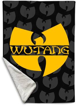 PopMarket - Wu-Tang Clan - Rocksax - Wu-Tang Clan - Logo - Sherpa Fleece Throw (50 in x 60 in) - Multicolor