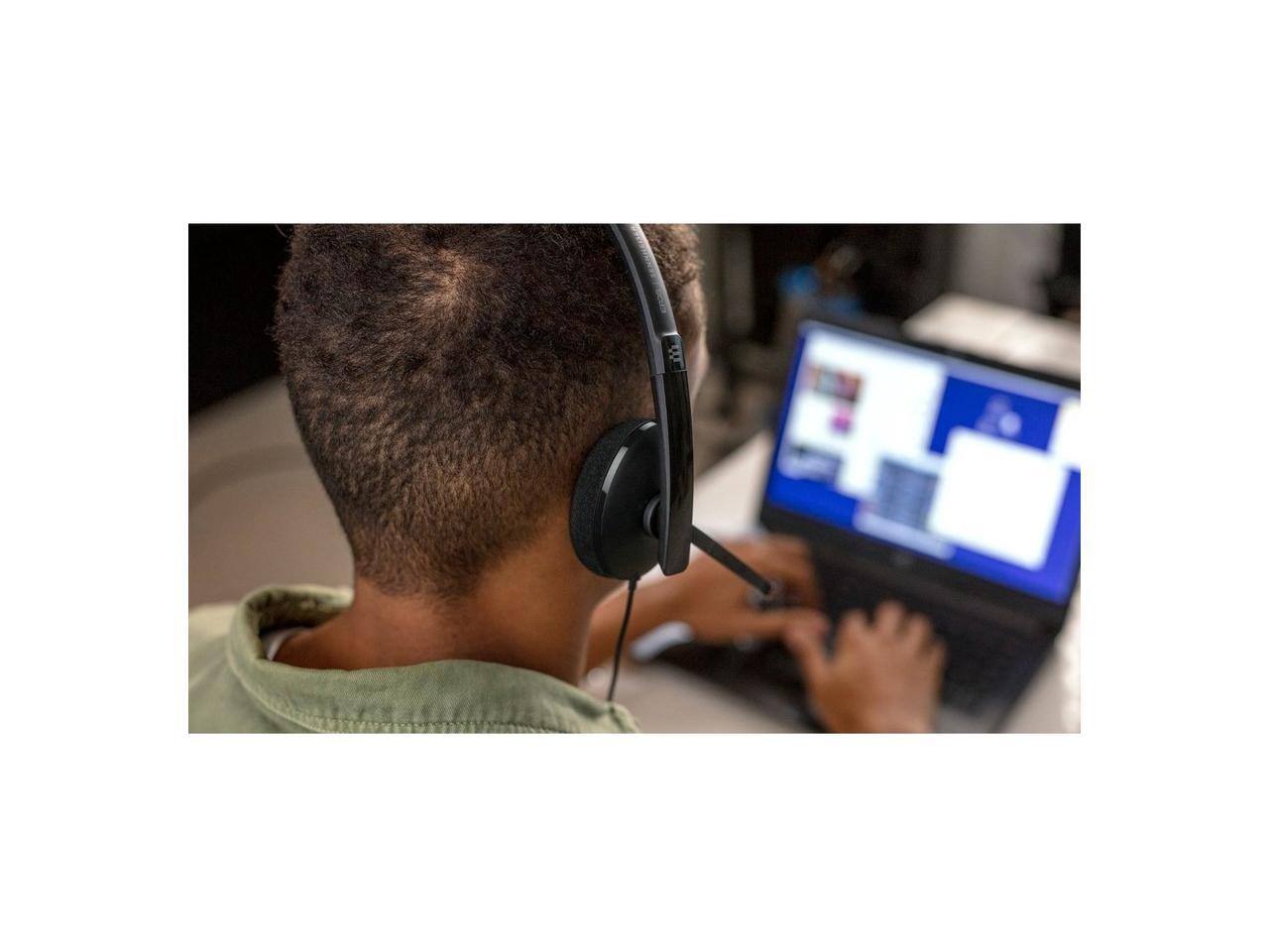 Alt View 1. EPOS - EPOS I Sennheiser ADAPT 160T USB II Stereo Computer Headset Over-the-Head Black (1000901) - Red.