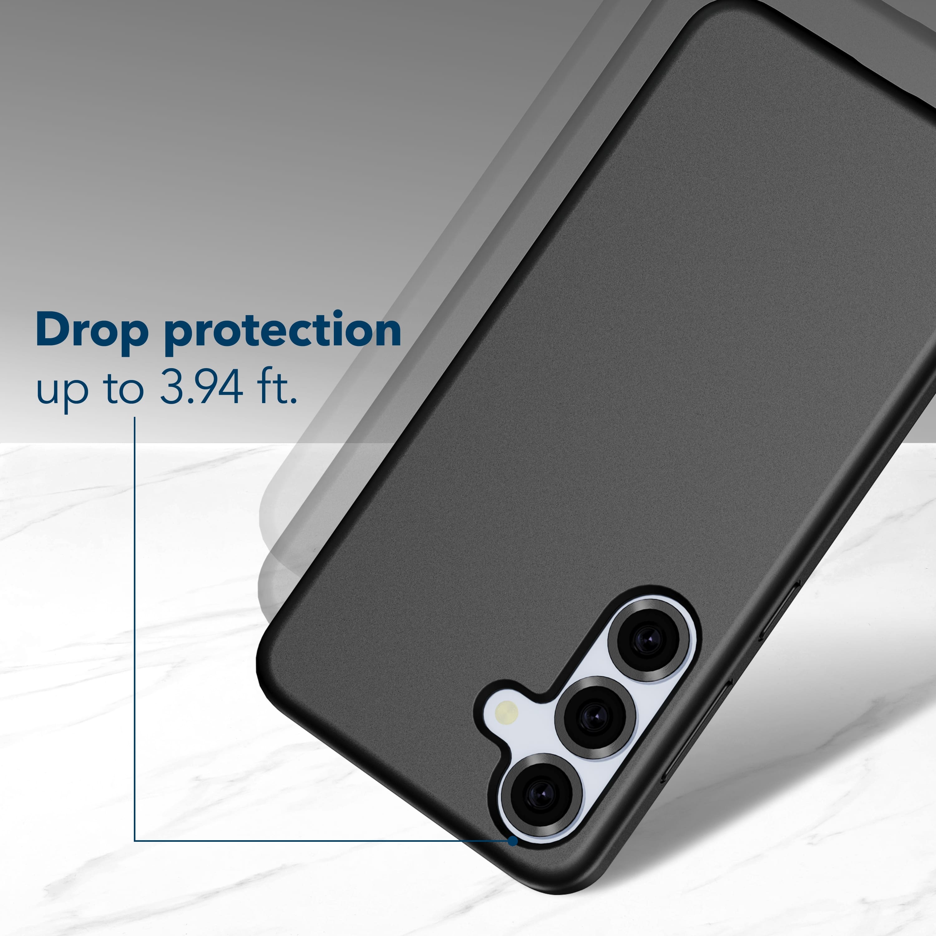 Drop protection up to 3.94 feet.