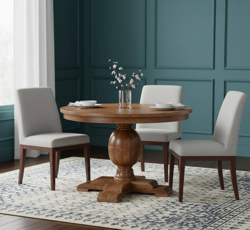 Alt View 5. Artisan Furniture - Artisan Furniture Solid Wood Wentworth Round Dining Table - Brown.