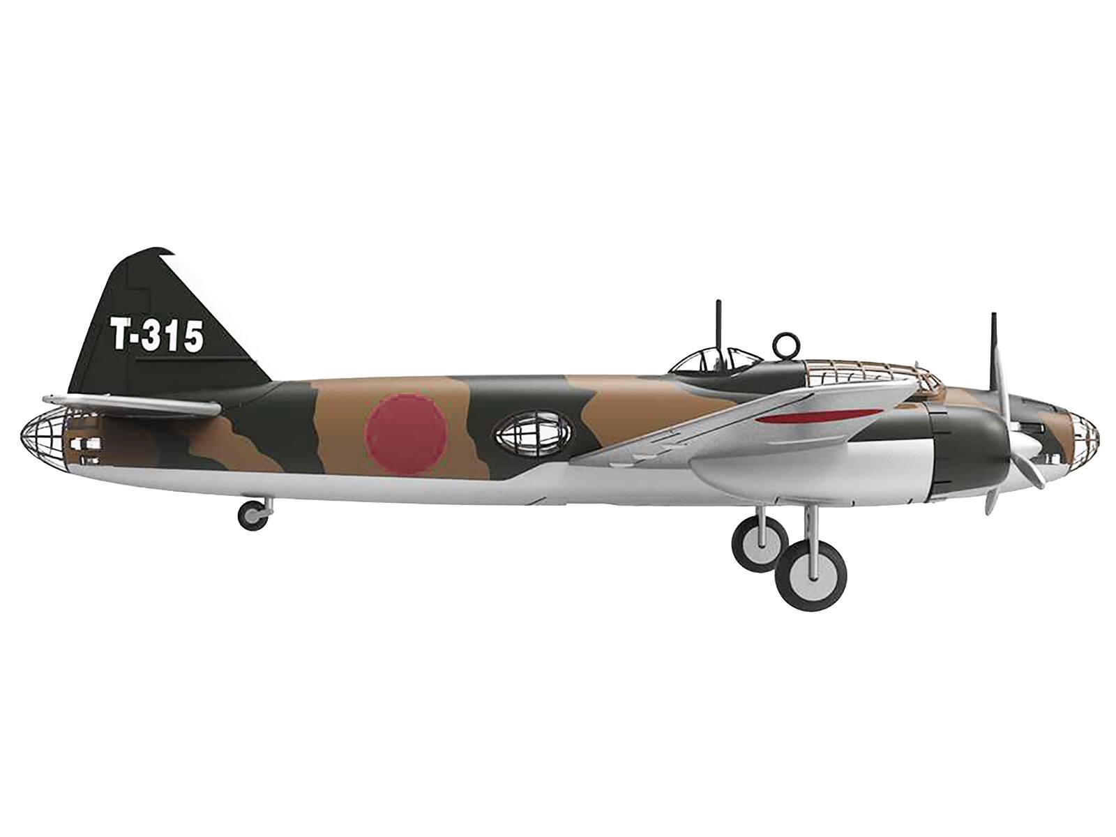 Angle. Luppa - Mitsubishi G4M Bomber "Betty" Takao Kokutai Philippines Imperial Japanese Navy 1941 1/144 WWII Plane Series - Multicolor.