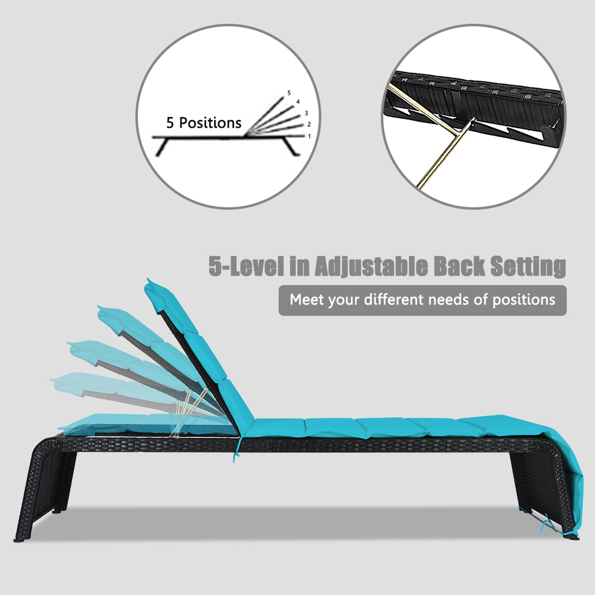 5-Level in Adjustable Back Setting, 5 Positions, Meet your different needs of positions