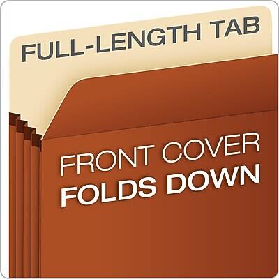 FULL-LENGTH TAB  
FRONT COVER FOLDS DOWN