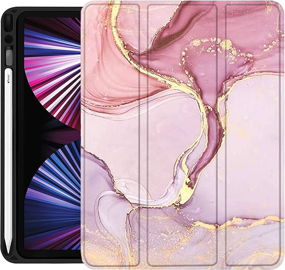 Alt View 11. SaharaCase - Marble Series Folio Case for Apple iPad Pro 11" (2nd, 3rd, and 4th Gen 2020-2022) - Pink Marble.