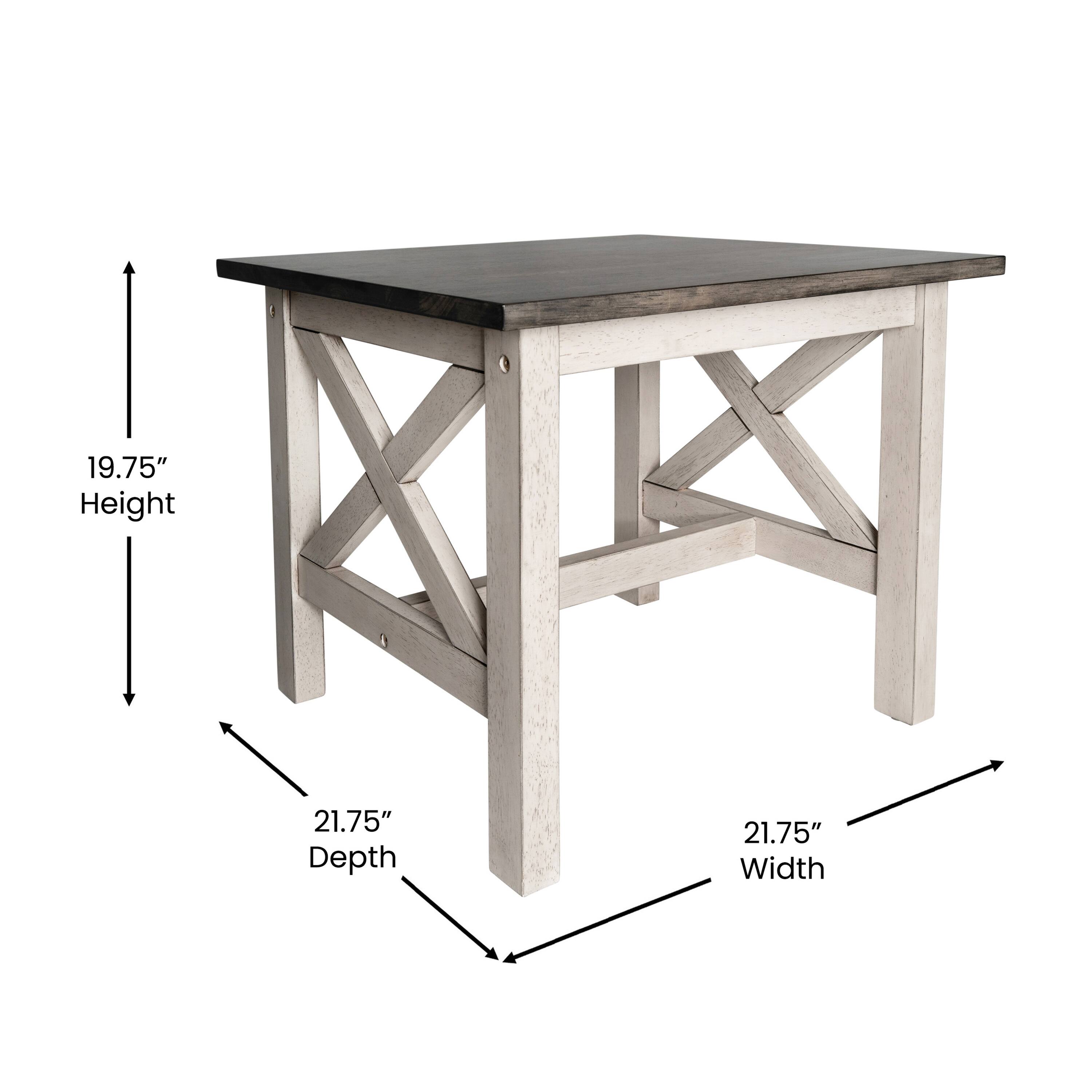 19.75" Height  
21.75" Depth  
21.75" Width