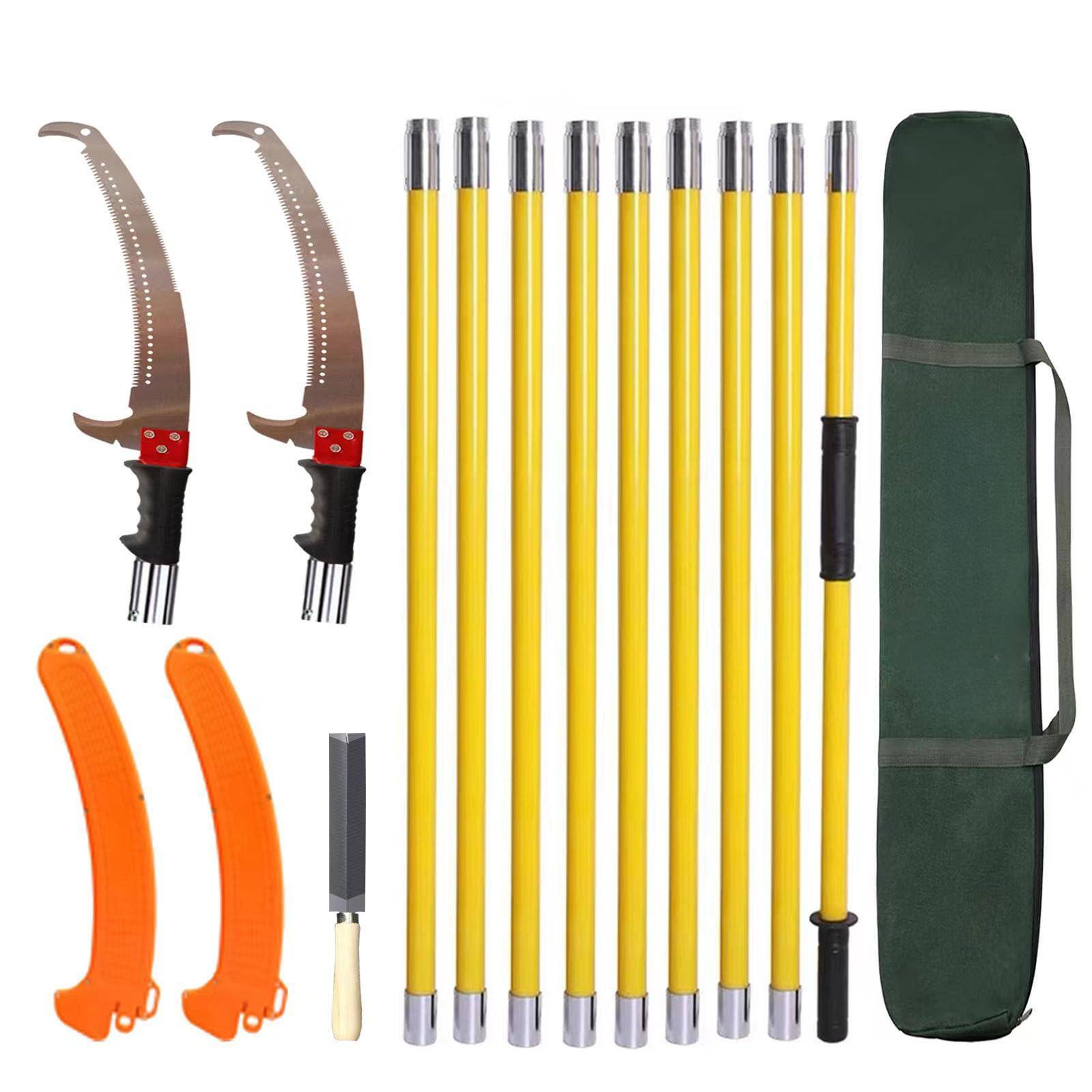 JETRANSPORT Manual Pole 30 Ft Extendable Tree Pruner High Branches ...