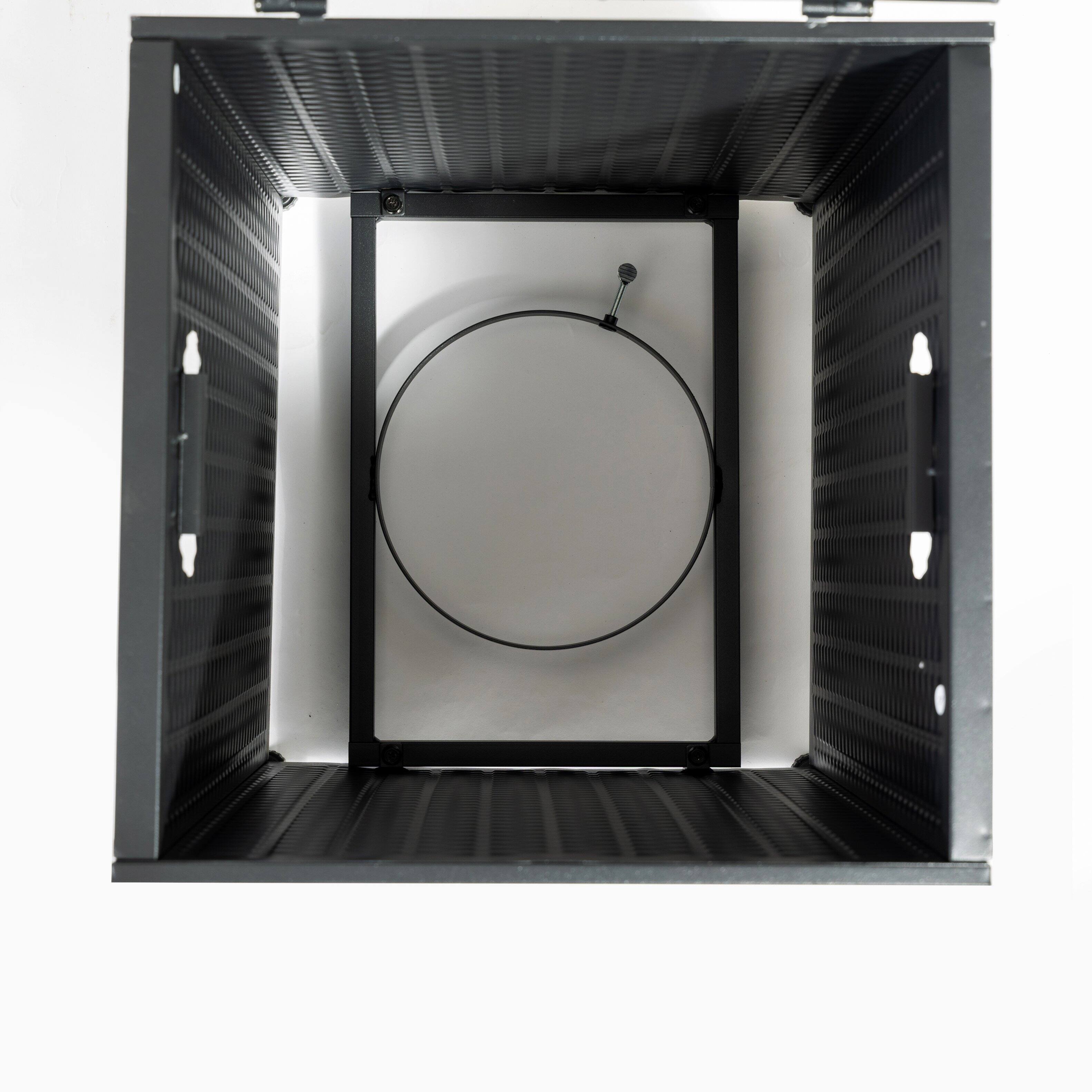 Alt View 2. Mondawe - Imitation Woven Rattan Surface Propane Tank Cover Table - Black.