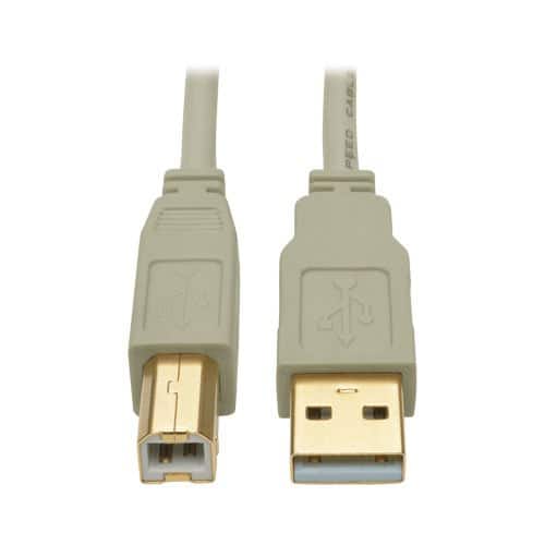 Tripp Lite - 15ft USB 2.0 Hi-Speed A/B Cable M/M 28/24 AWG 480 Mbps Beige 15'