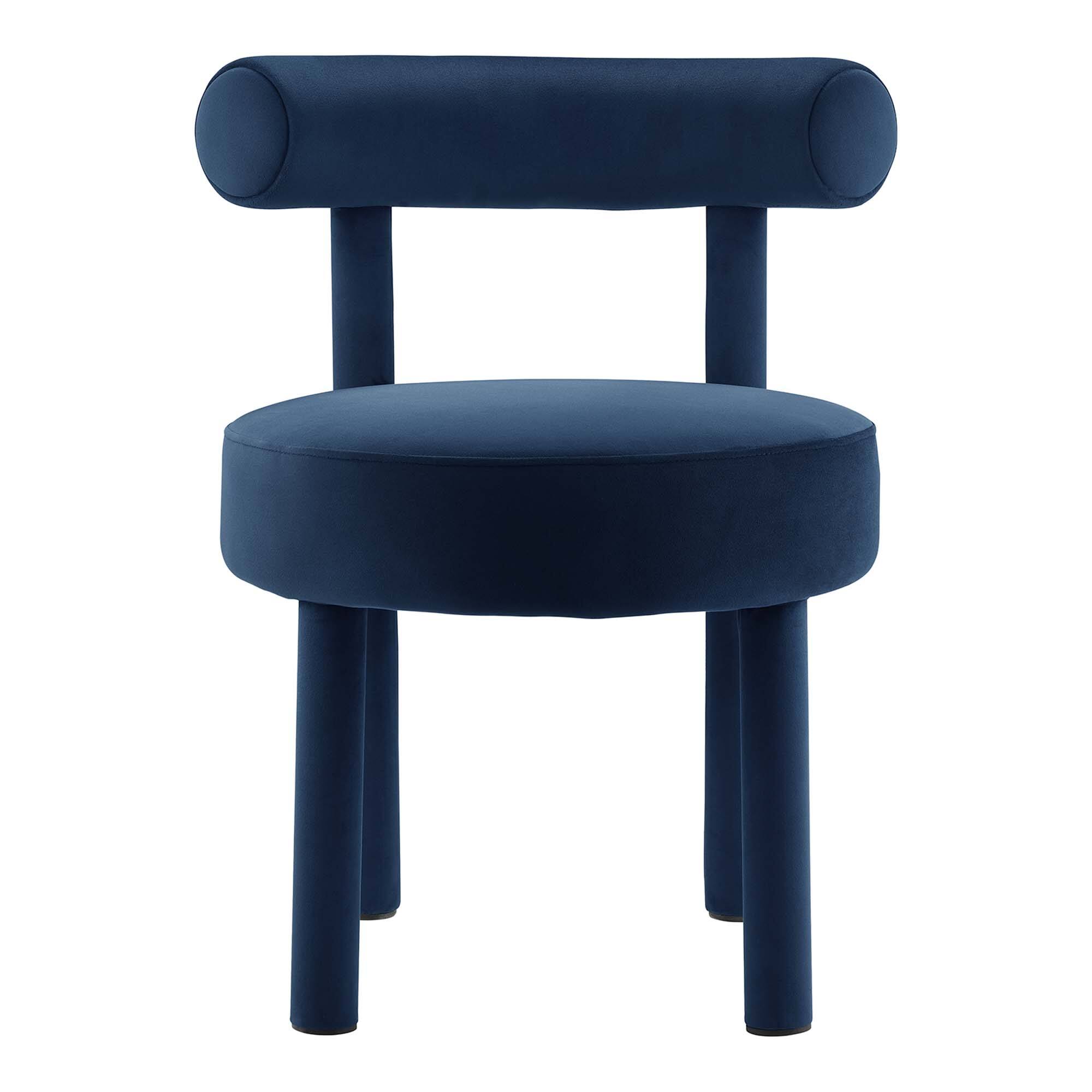 Alt View 2. Modway - Toulouse Performance Velvet Dining Chair by Modway - Blue.