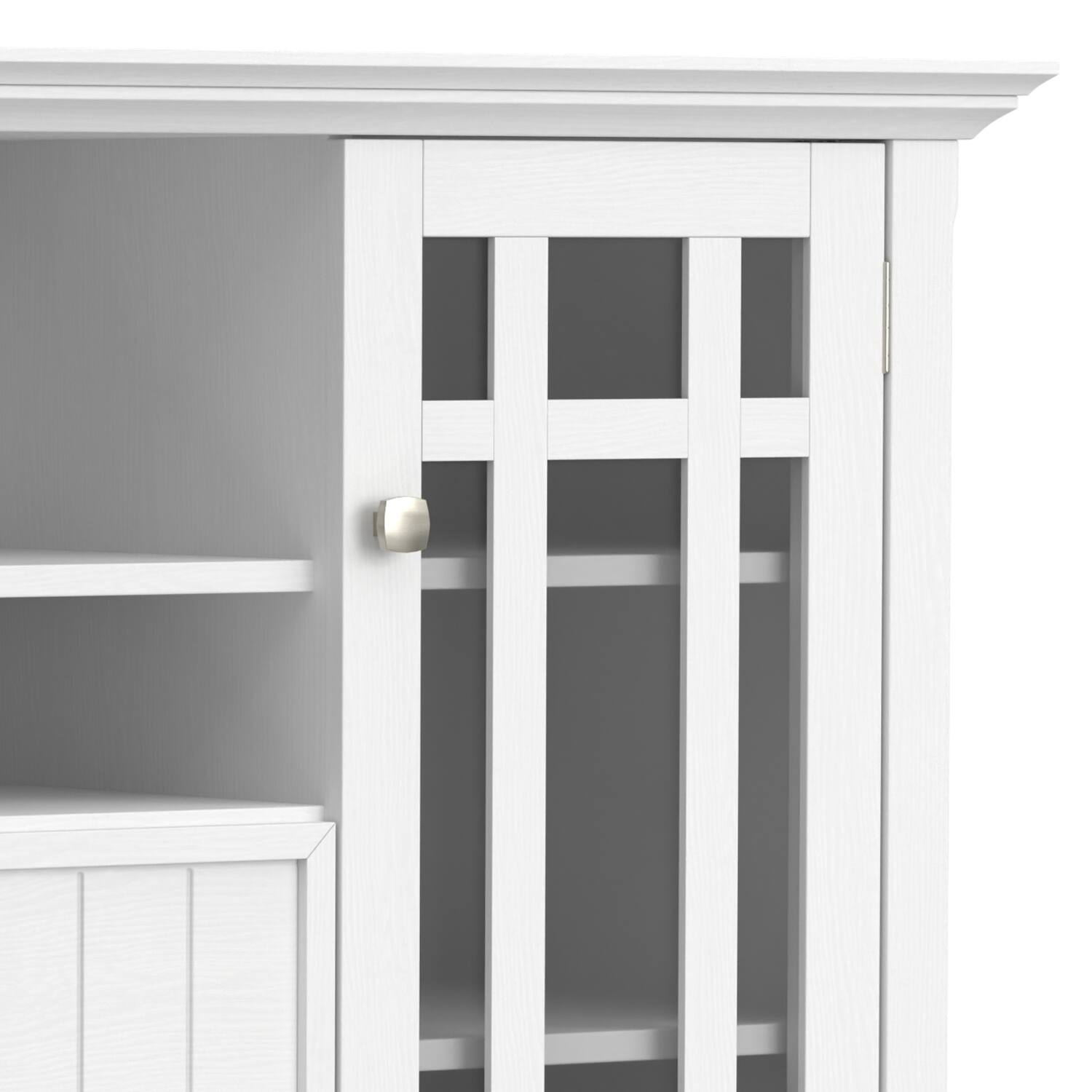 Alt View 5. Simpli Home - Bedford Tall TV Media Stand - White.