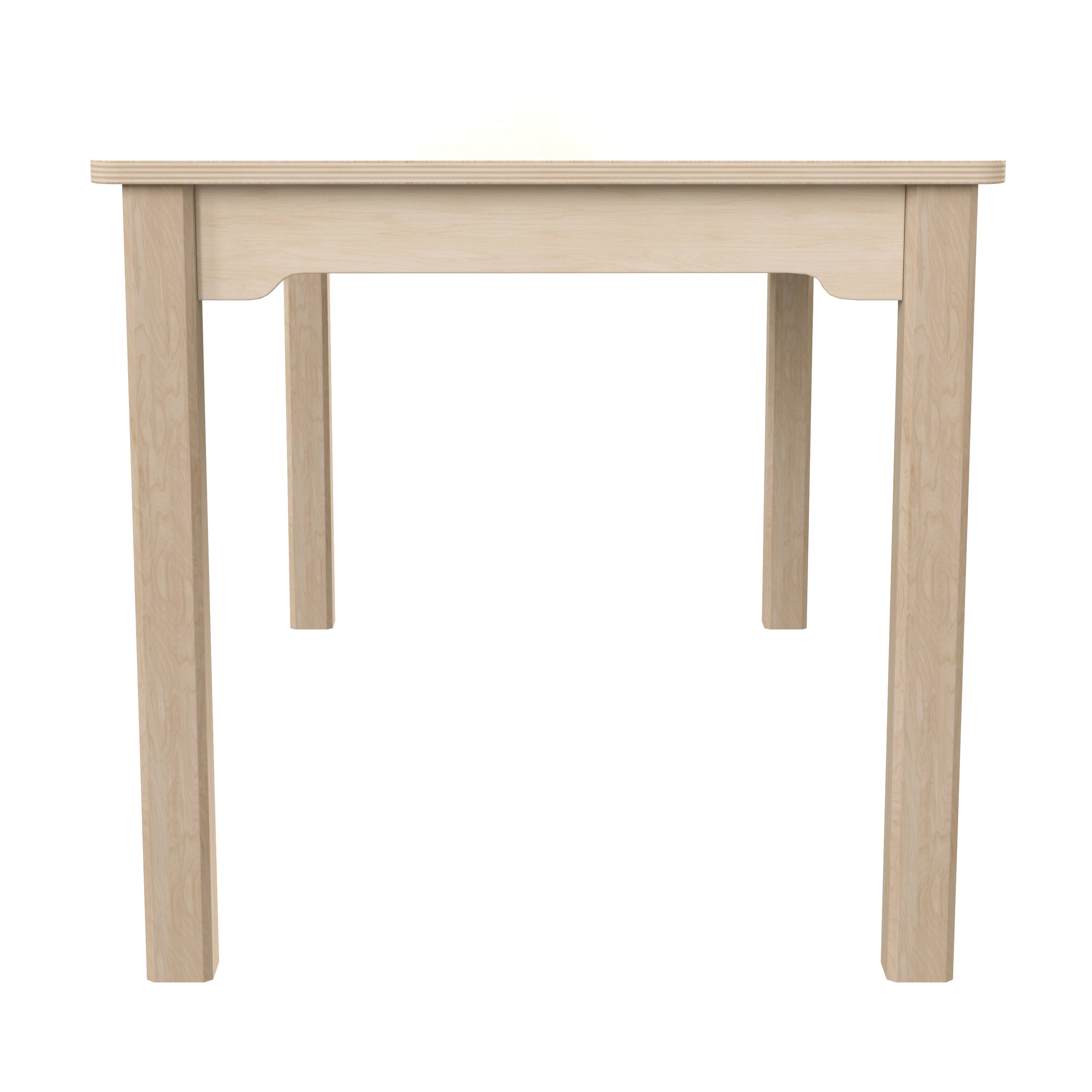 Left. Flash Furniture - Bright Beginnings Commercial Grade Wooden Rectangular Preschool Classroom Activity Table, (23.5"W x 47.25"D x 21.25"H), - Natural.
