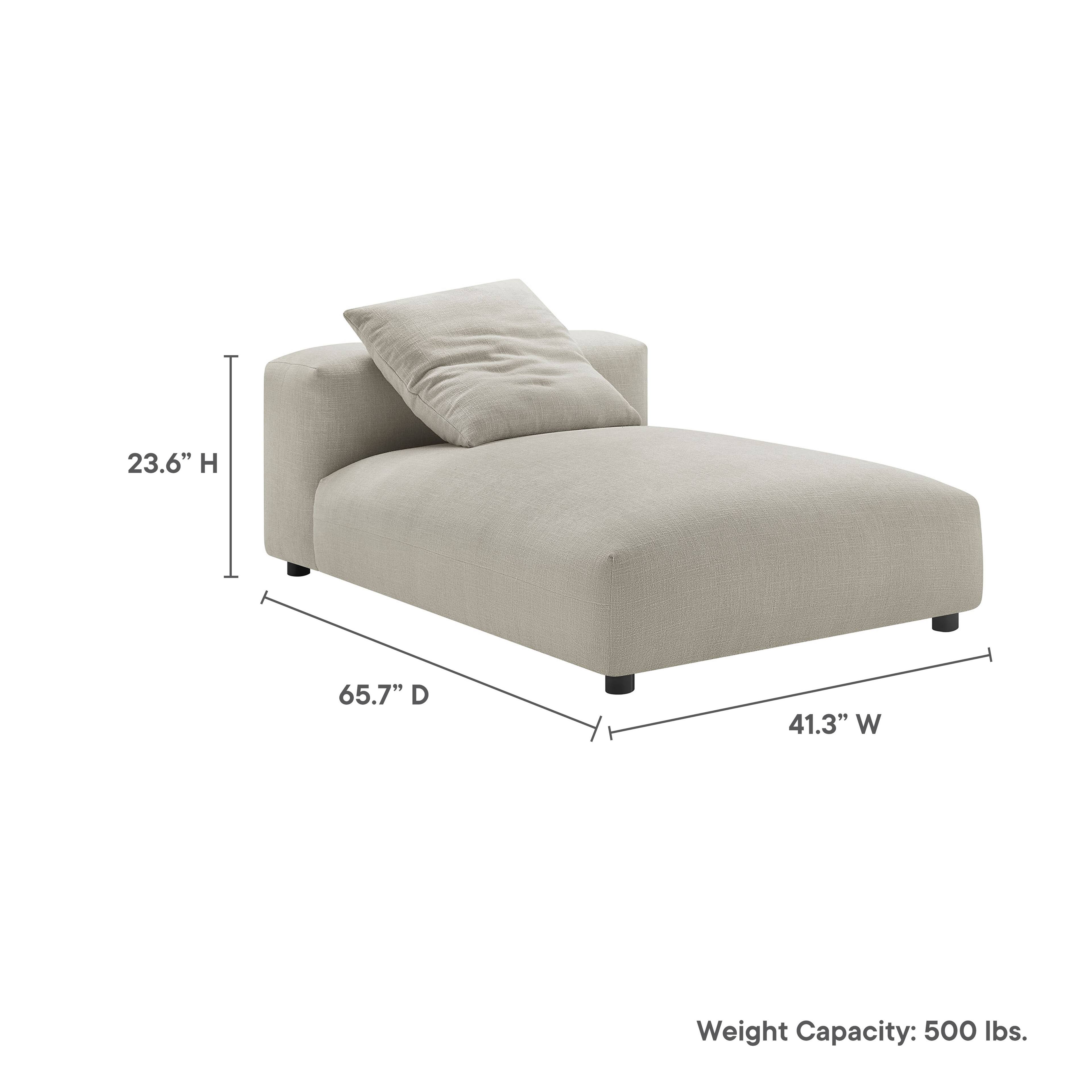 23.6" H 65.7" D 41.3" W  
Weight Capacity: 500 lbs.