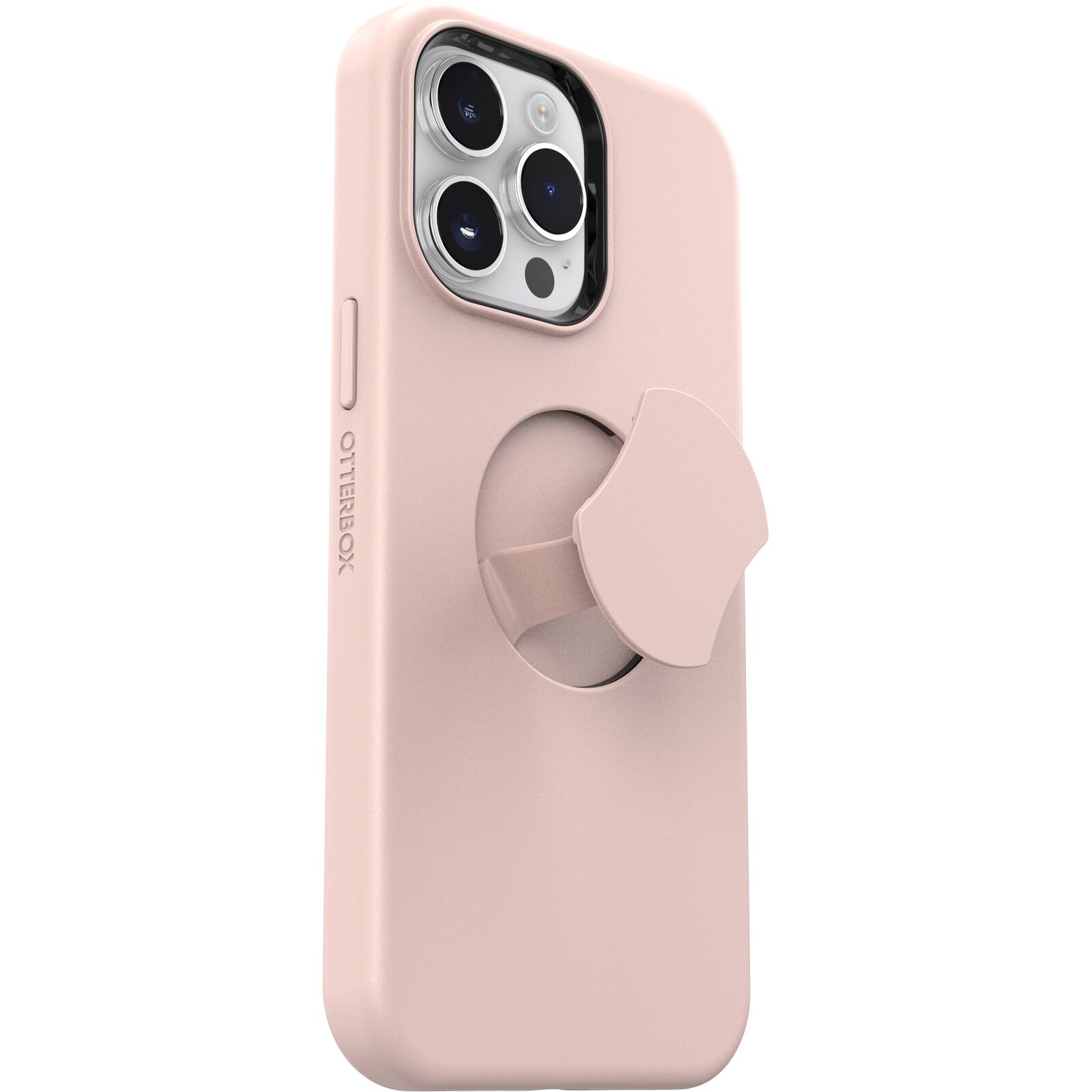 Angle. OtterBox - OtterGrip Symmetry Series Hard Shell for Apple iPhone 14 Pro Max - Made Me Blush.
