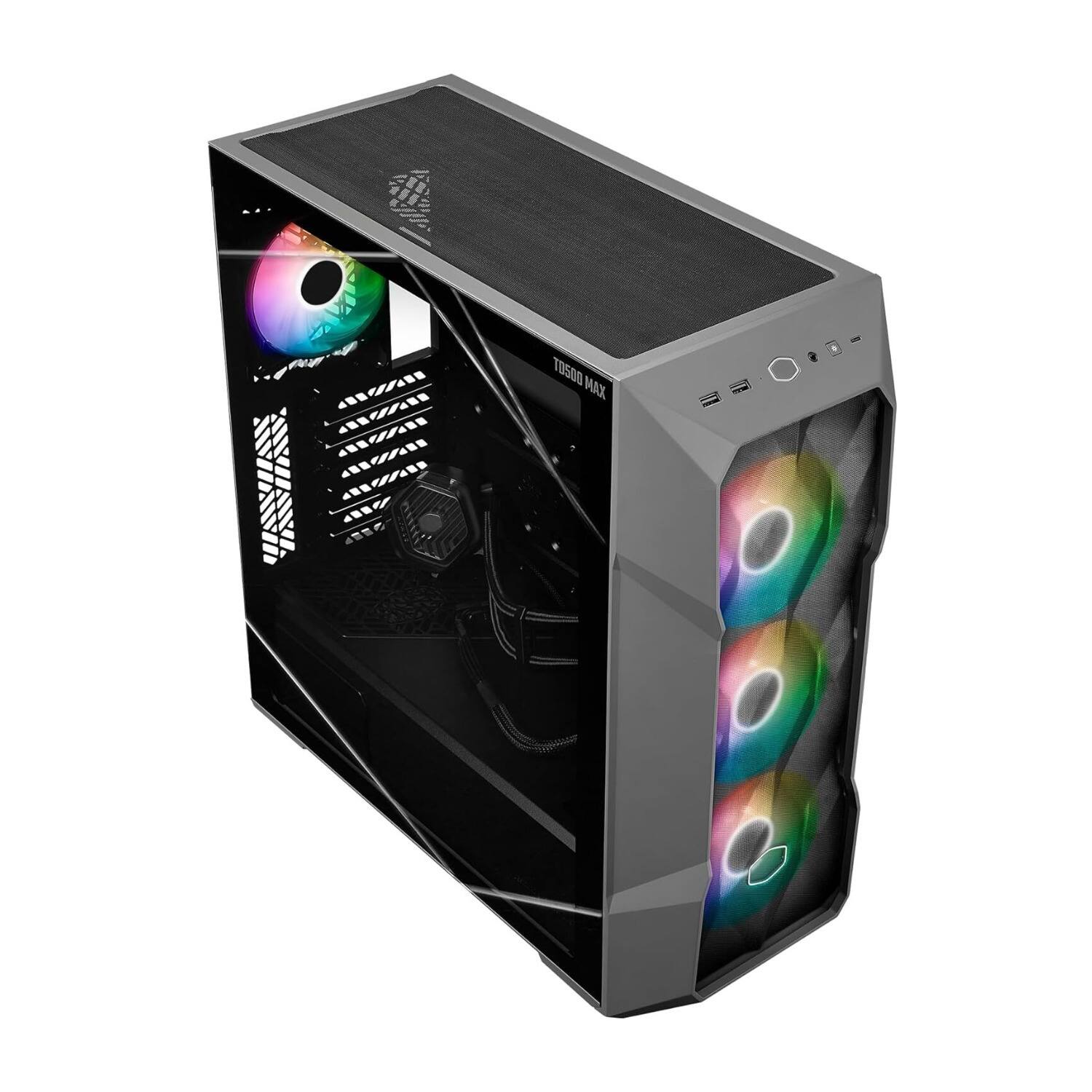 水冷クーラー&電源ユニット搭載 COOLER MASTER TD500 MAX Cooler Master TD500 MAX ATX Mid Tower PC Case with Atmos 360 MAX