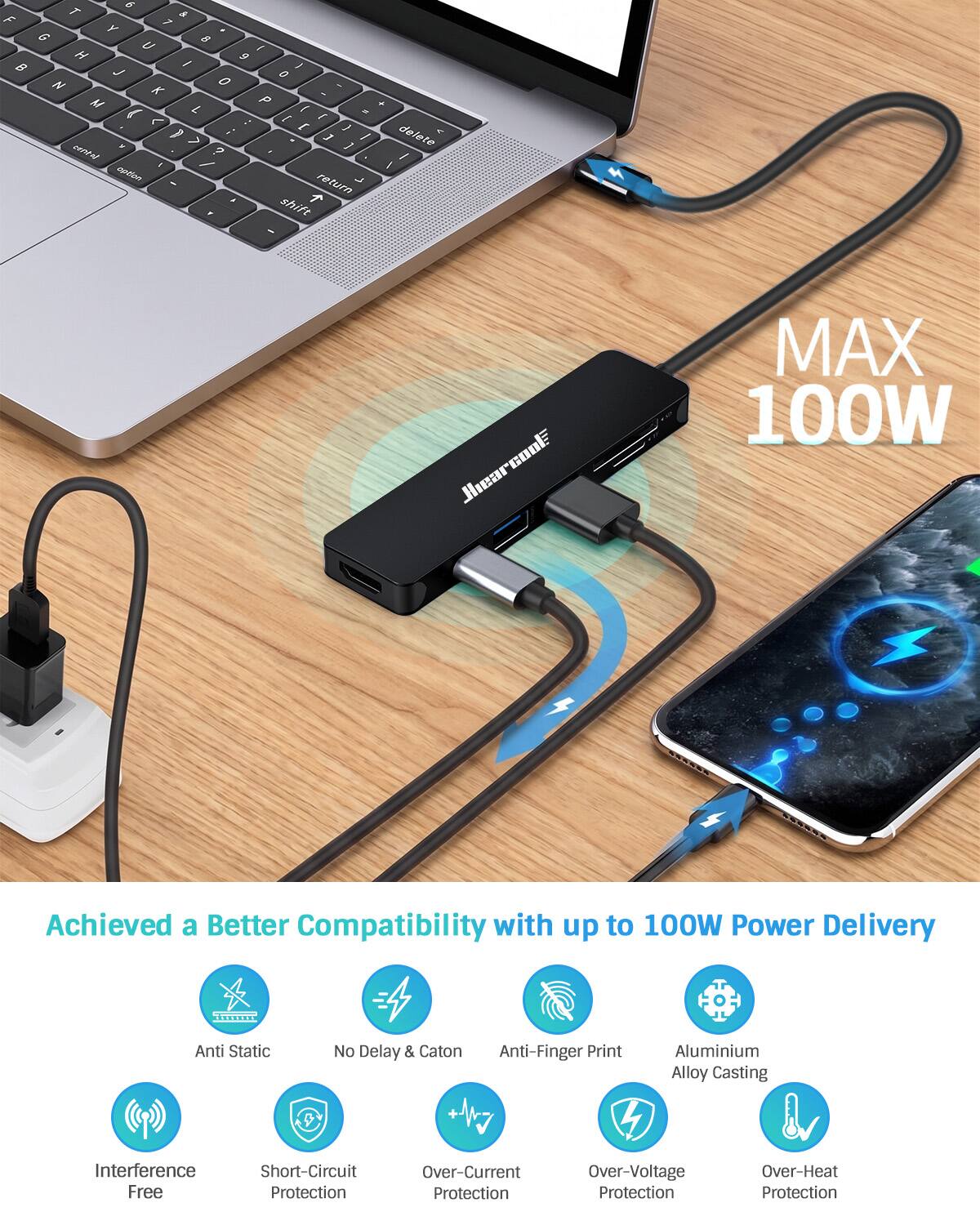 F T & 7 Y G U / H 9 / / J 0 0 K - M P + ( L ( - 1 ) I : / [ } , - J / delete y ? A ] cental / I / I option - return L - shift T F -

JhearcooF
MAX 100W
Achieved a Better Compatibility with up to 100W Power Delivery
Anti Static
No Delay & Caton
Anti-Finger Print
Aluminium Alloy Casting
Interference Free
Short-Circuit Protection
Over-Current Protection
Over-Voltage Protection
Over-Heat Protection
