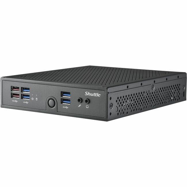 Front. Shuttle - Shuttle XPC slim DS50U7 Barebone System - Slim PC - 1 x Processor Support - 1 x Intel Core i7 13th Gen i7-1355U 1.70 GHz - Black.