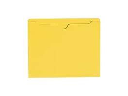 Smead - Reinforced File Jackets, Reinforced Straight Cut Tab, Letter Size, 100/Box (75511) - Yellow