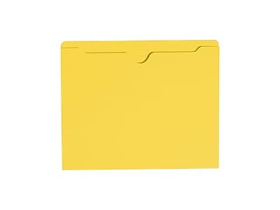Front. Smead - Smead Reinforced File Jackets, Reinforced Straight Cut Tab, Letter Size, Yellow, 100/Box (75511) - Yellow.