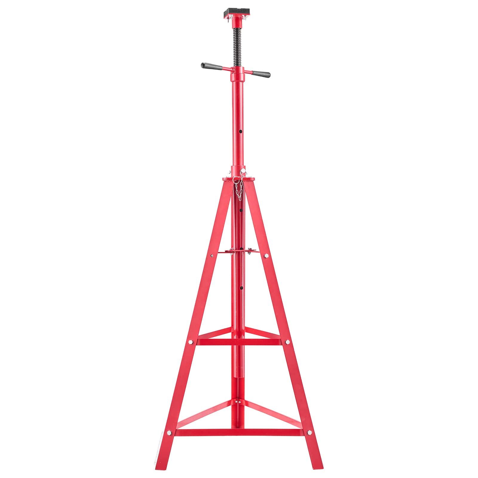 VEVOR - Under Hoist Tripod Stand, 2 Ton (4409 lbs) Capacity High Lift Jack Stand Reach Underhoist Support - Red