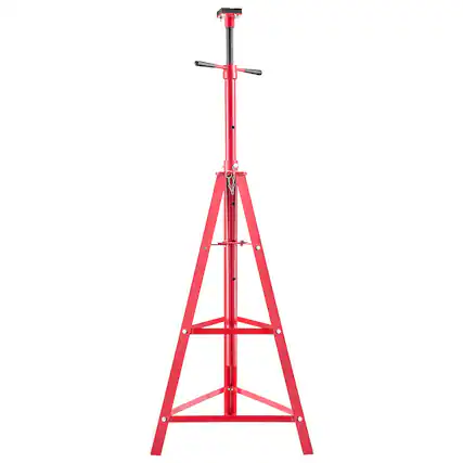 Front. VEVOR - Under Hoist Tripod Stand, 2 Ton (4409 lbs) Capacity High Lift Jack Stand Reach Underhoist Support - Red.