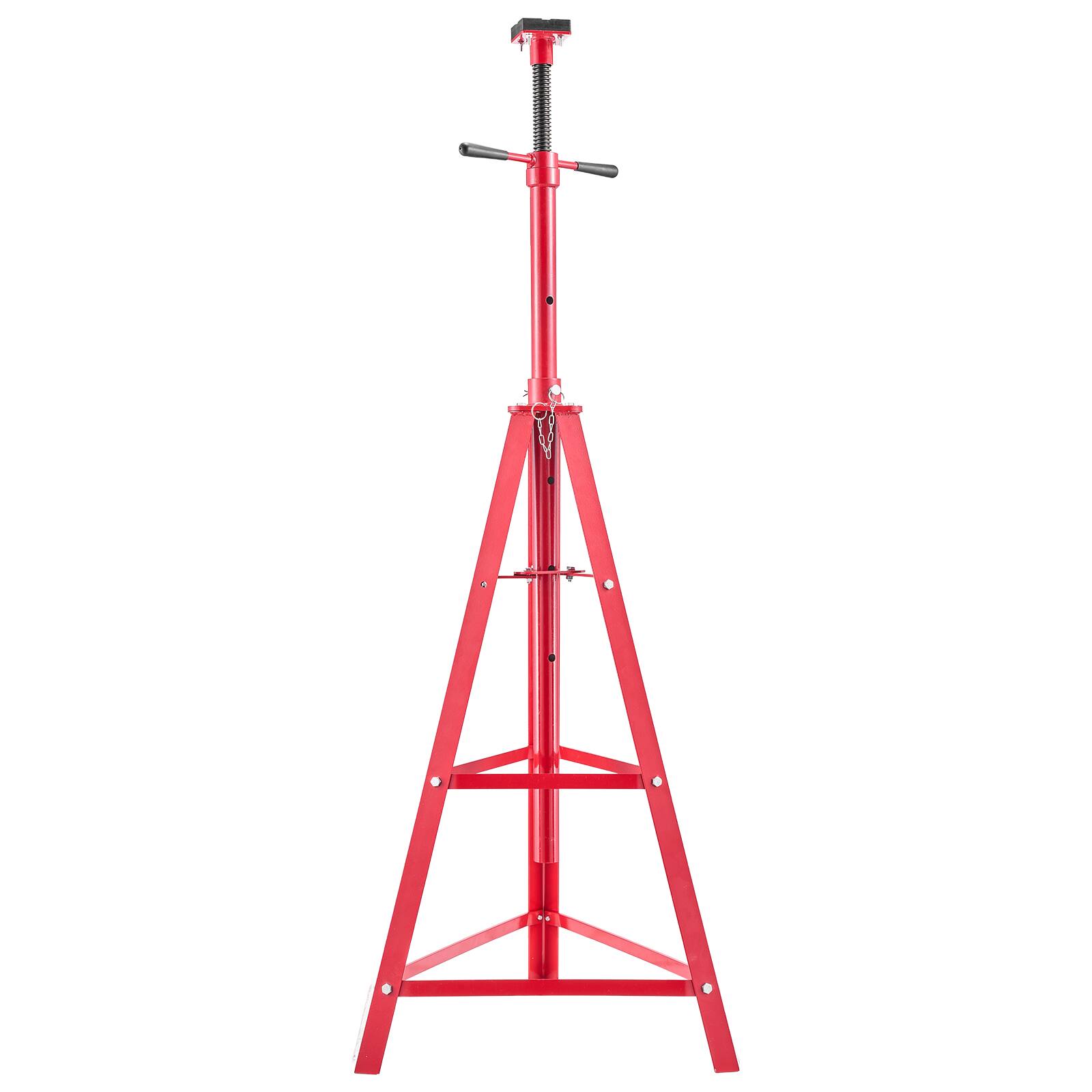 Front. VEVOR - Under Hoist Tripod Stand, 2 Ton (4409 lbs) Capacity High Lift Jack Stand Reach Underhoist Support - Red.