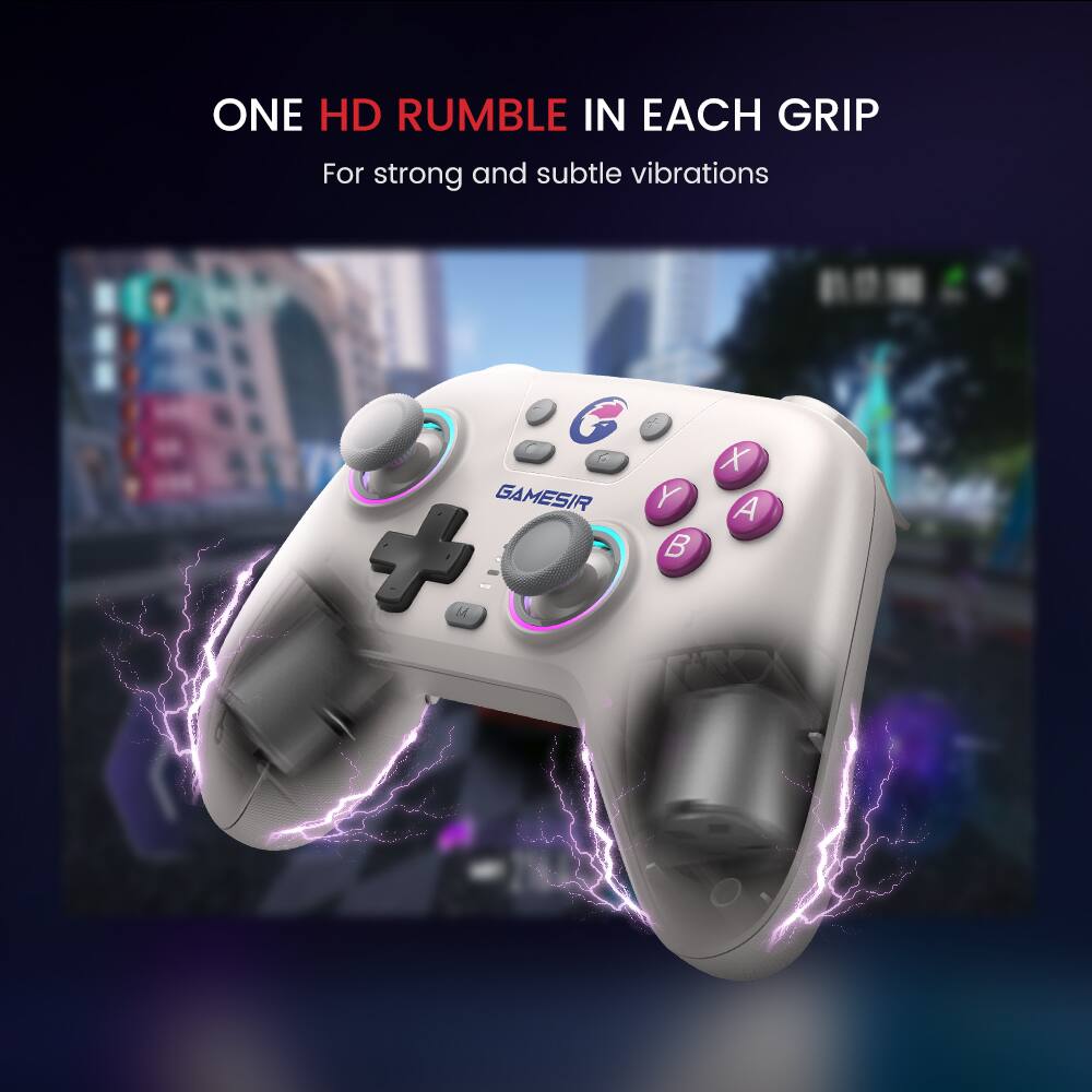 ONE HD RUMBLE IN EACH GRIP For strong and subtle vibrations G PLC a GAMESIR + 1A - Y B X A A