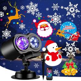 Dazzed Corner - Christmas Projector Lights Outdoor, Holiday Projector with 19 HD Slides - Black