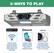3-WAYS TO PLAY
SOURCE
UME
P
WIFI
C
VOL
LKIHT
VOL+
HIL/O
JENSEN
DIMMER
WPS
Bluetooth
amazon alexa ENABLED
Bluetooth
LINE-IN
H
0
STREAM FROM POPULAR ONLINE MUSIC SERVICES USING ALEXA AND YOUR HOME WI-FI NETWORK
STREAM MUSIC DIRECTLY FROM YOUR PHONE OR BLUETOOTH ENABLED DEVICE
AUXILIARY LINE-IN FOR CONNECTING A PORTABLE DEVICE USING A LINE-IN CORD (cord not included)
JAS-725