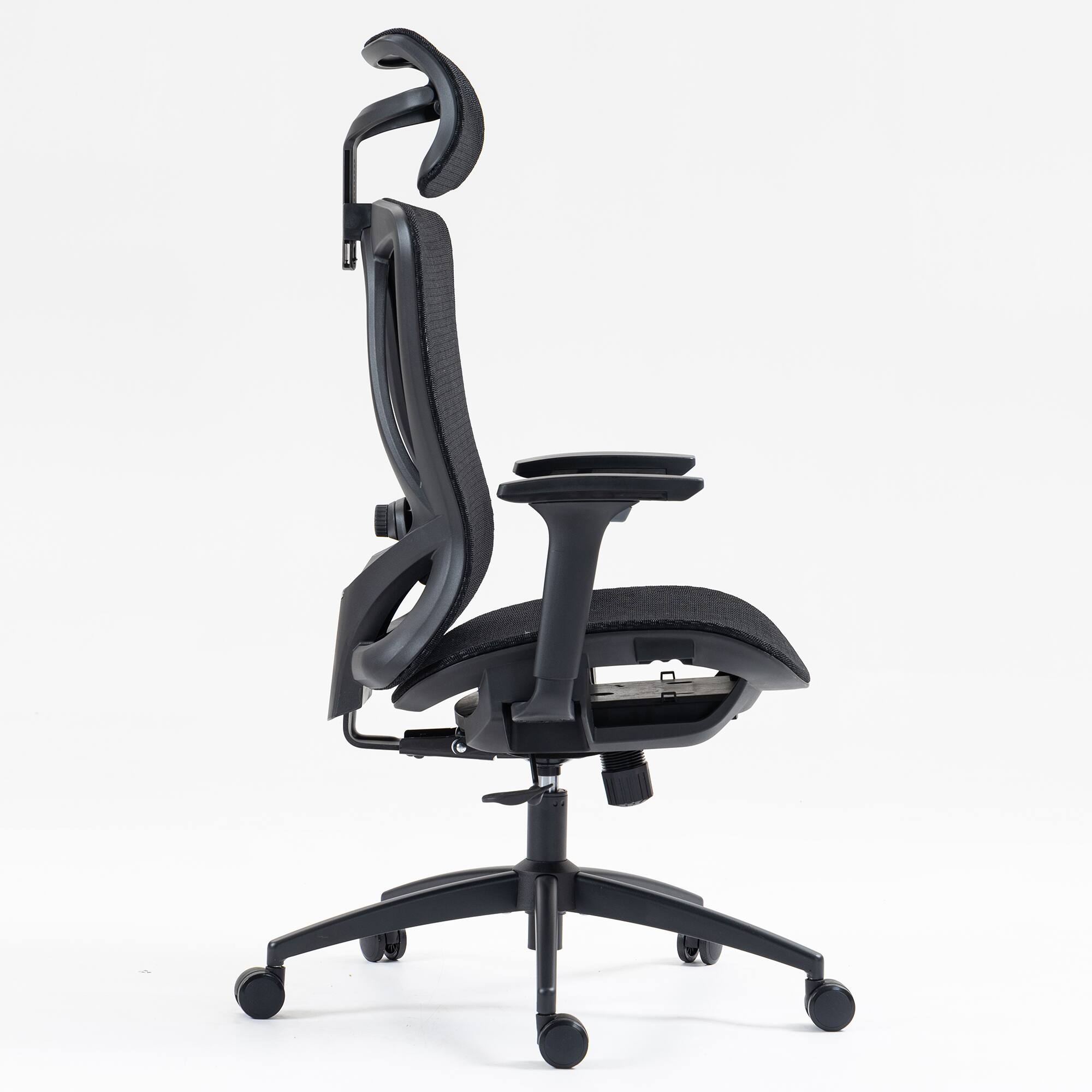 Back. GOODSILO - Ergonomic Mesh Office Chair with Adjustable Lumbar Support & 3D Armrests - Black.