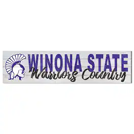 Jardine - Winona State Warriors 10" x 40" Logo Sign - White